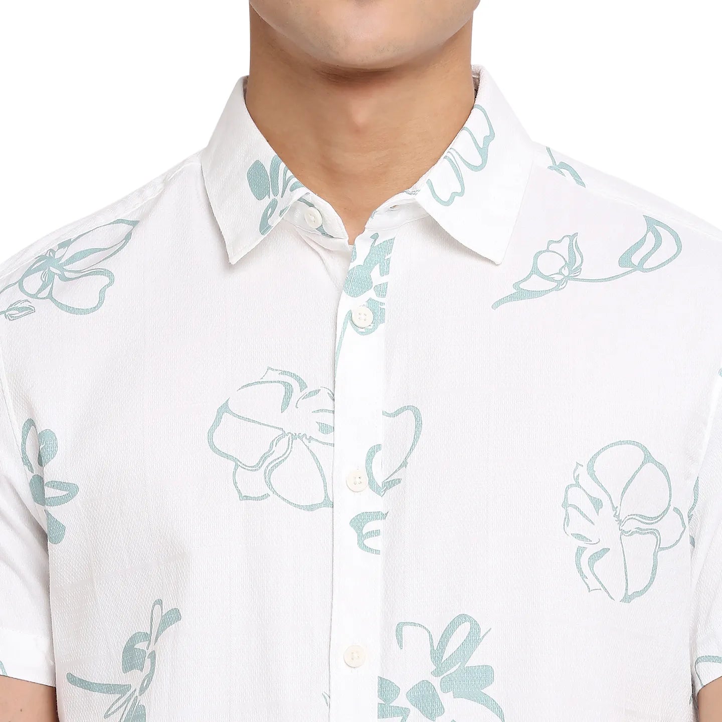 White Slim Straight Fit Polo Neck Short Sleeves Cotton Men's Shirt by Being Human Clothing