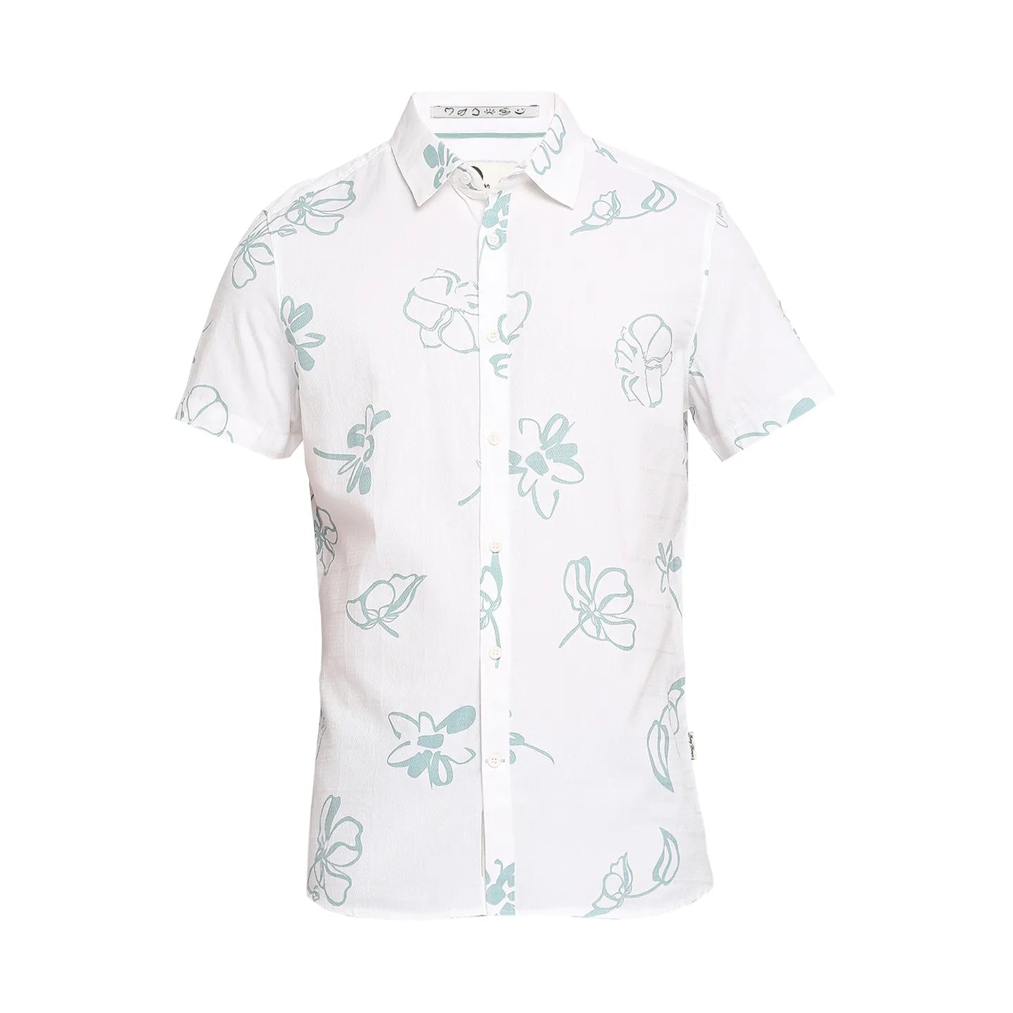 White Slim Straight Fit Polo Neck Short Sleeves Cotton Men's Shirt by Being Human Clothing