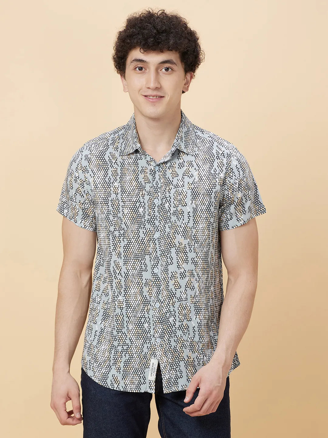 Off White  Slim Fit Regular Collar Mens' Shirt by Being Human Clothing