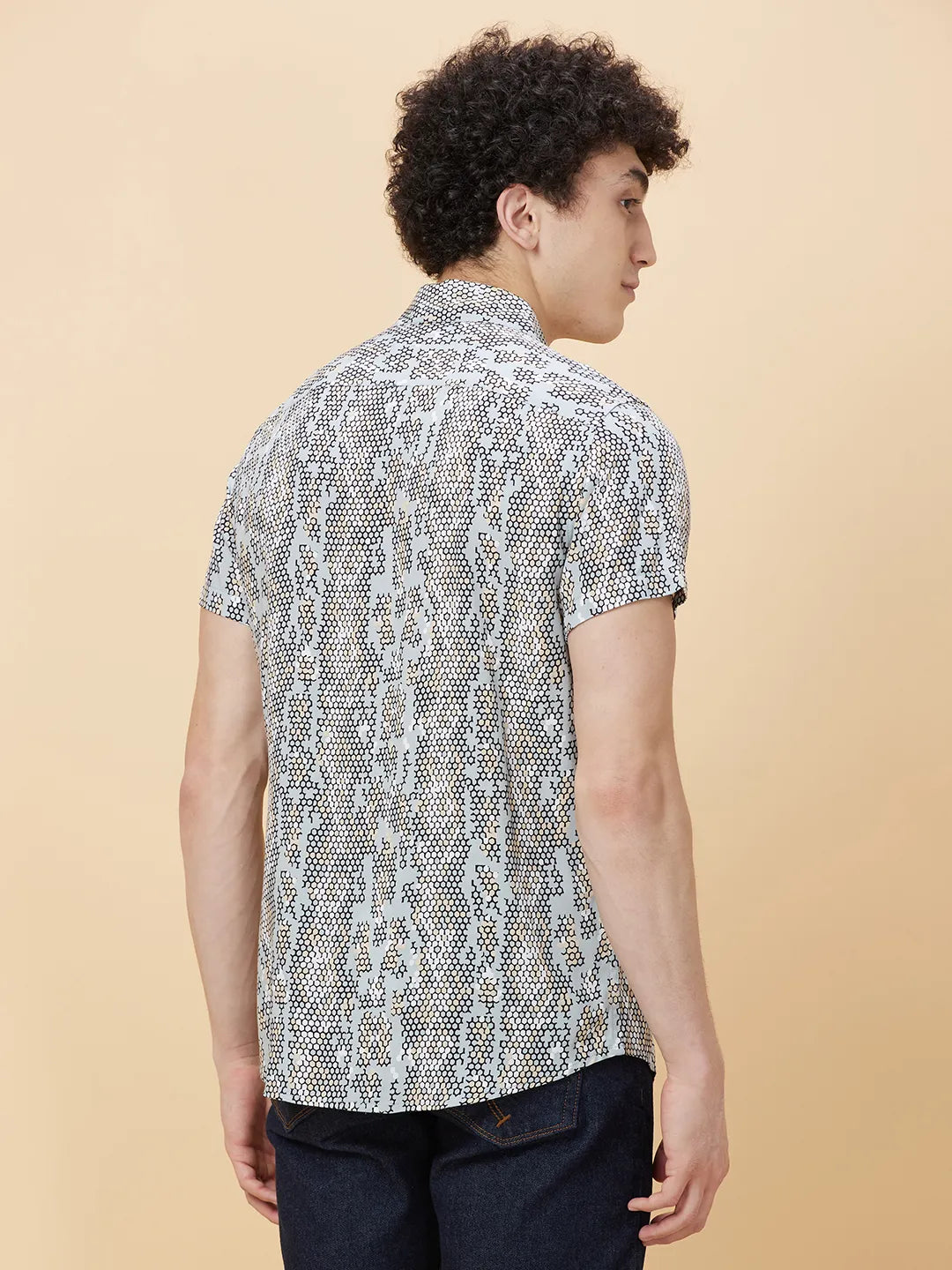 Off White  Slim Fit Regular Collar Mens' Shirt by Being Human Clothing