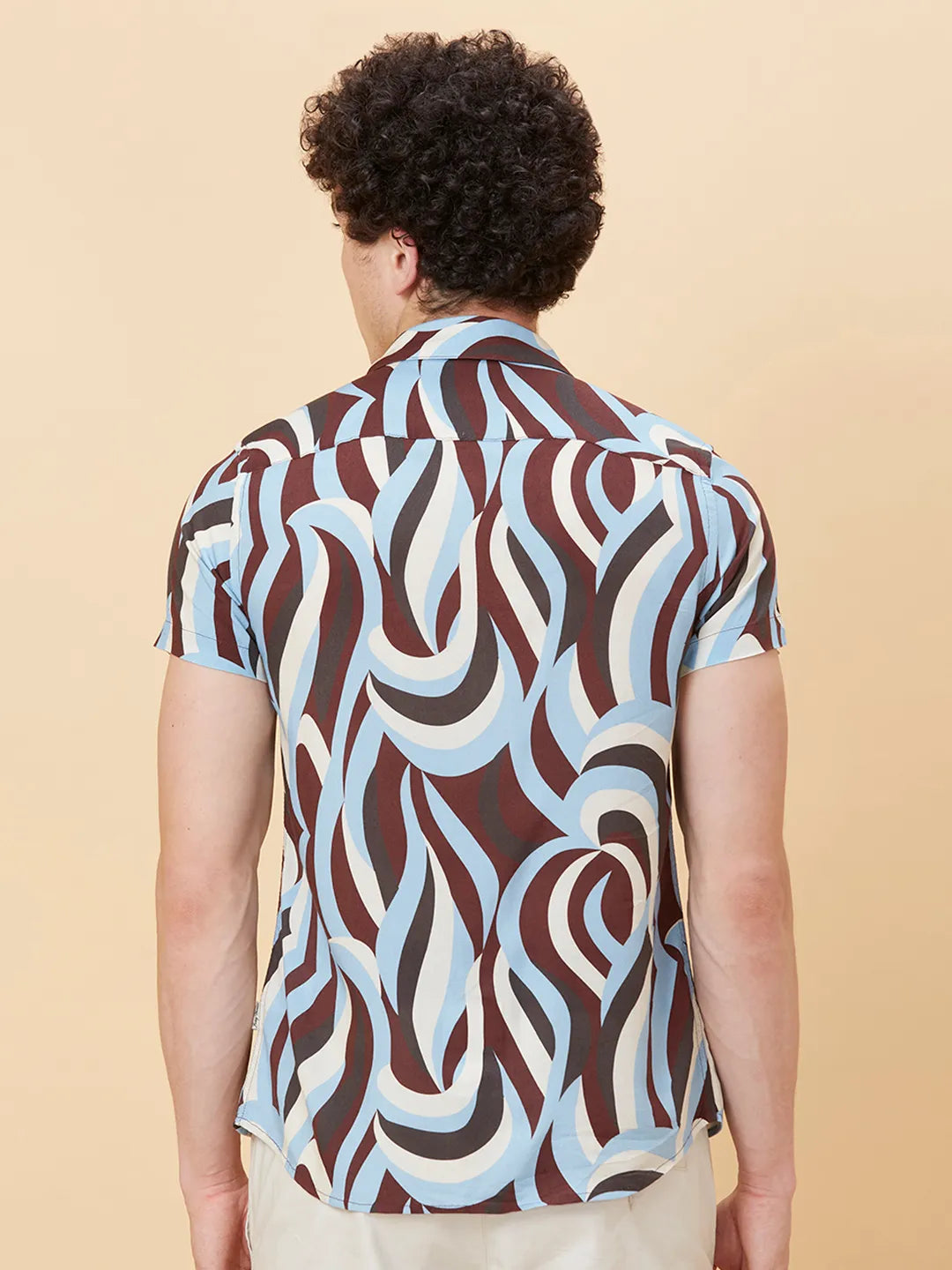 Light Blue Slim Fit Regular Collar Men's Shirt by Being Human Clothing