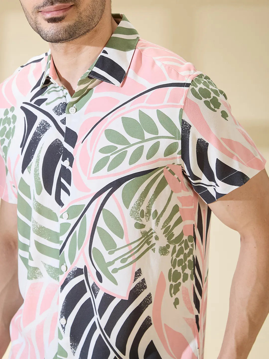 White Regular Fit Regular Collar Men's Shirt by Being Human Clothing