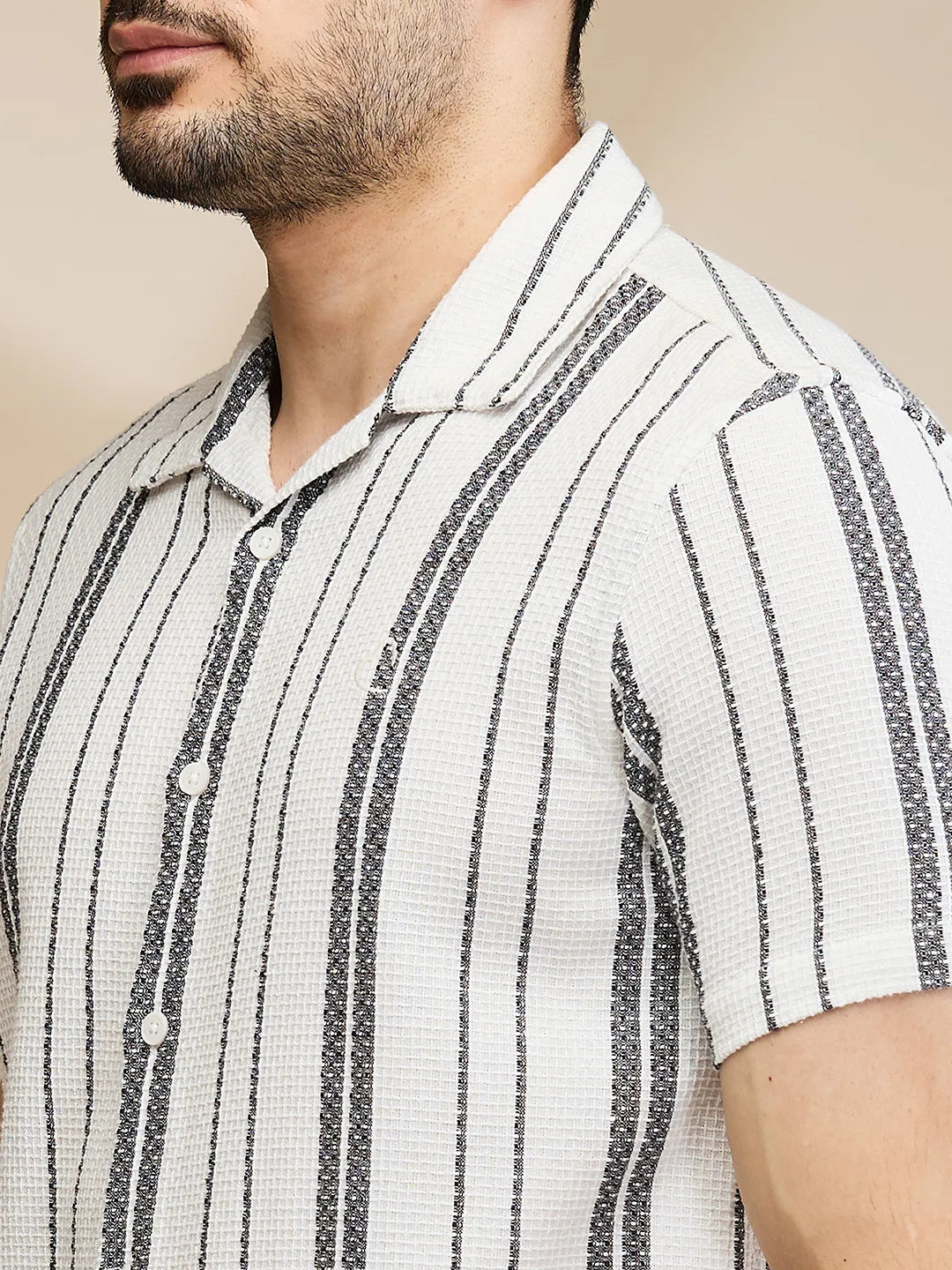 Grey Slim Fit Regular Collar Men's Shirt by Being Human Clothing