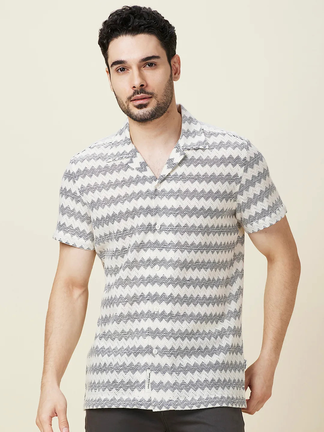 Blue Comfort Fit Regular Collar Men's Shirt by Being Human Clothing