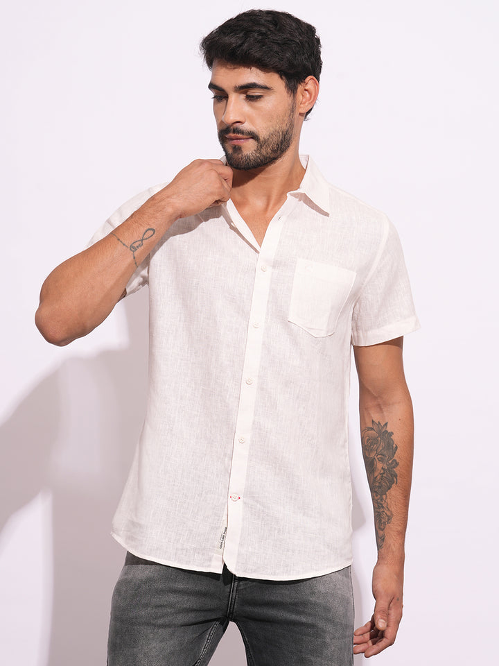 Brown Regular Fit Regular Collar Men's Shirt