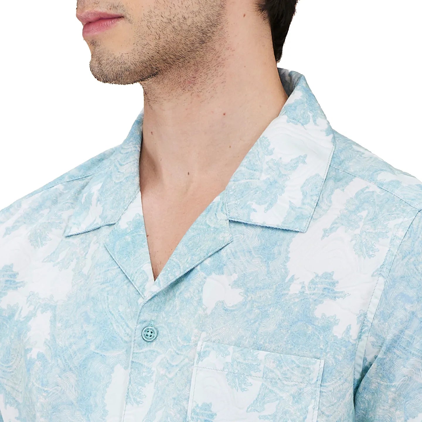 Sea Green Regular Fit Regular Collar Men's Shirt by Being Human Clothing