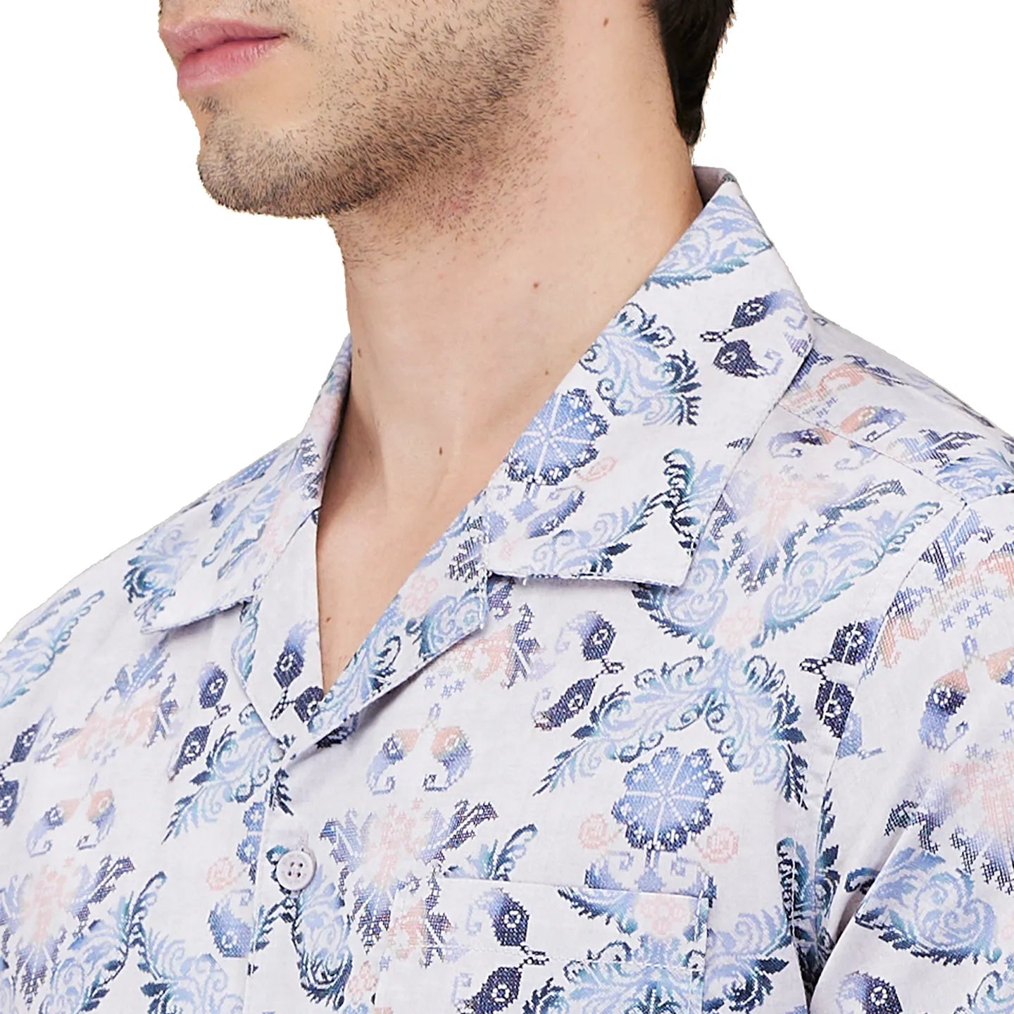 Light Grey Regular Fit Regular Collar Men's Shirt by Being Human Clothing