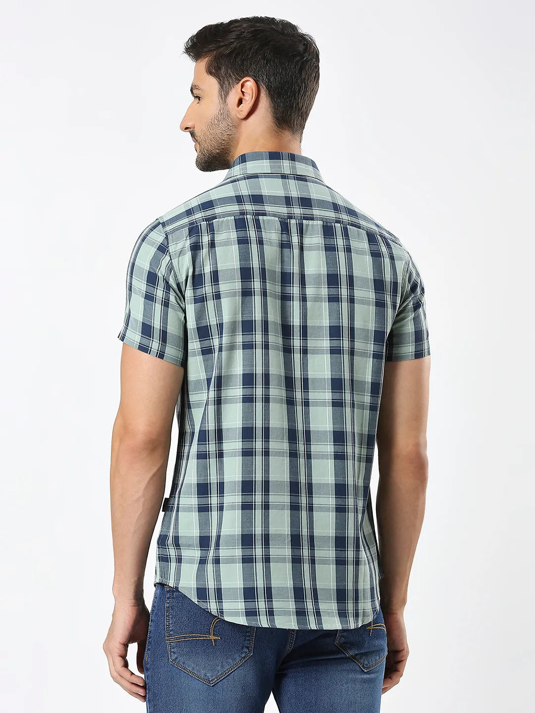 Being Human Clothing Men Slim Fit Shirts-Light Olive