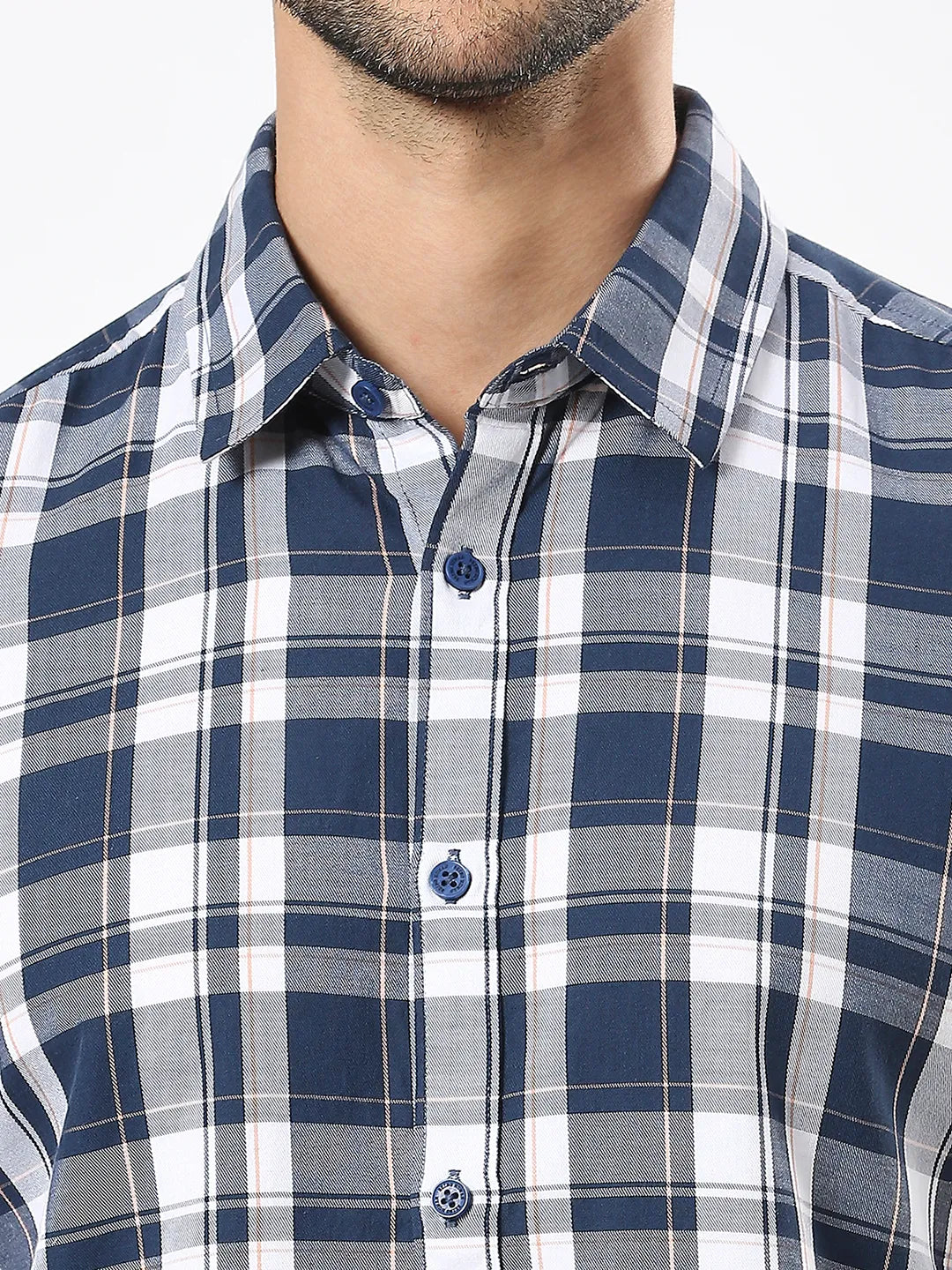 Being Human Clothing Men Slim Fit Shirts-Navy