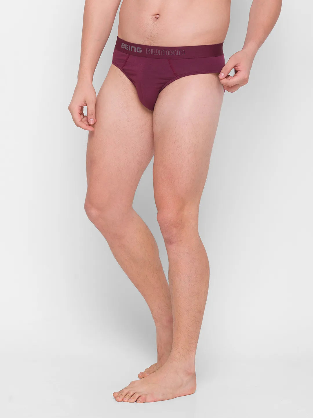 Black Regular Fit Cotton Men's Brief by Being Human Clothing