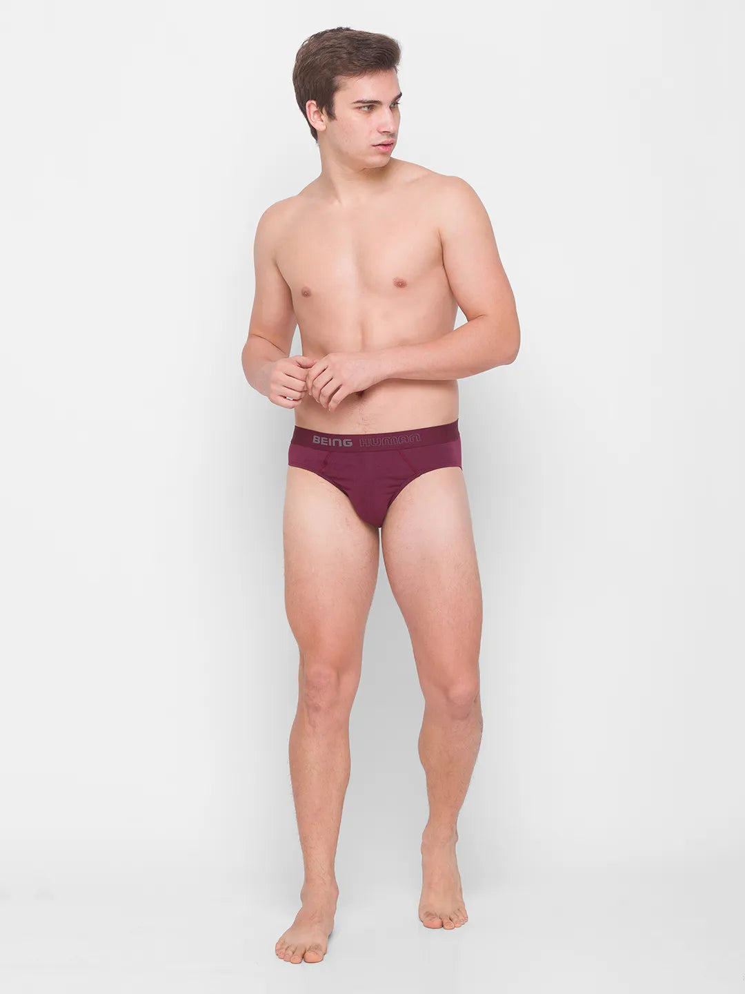 Blue Regular Fit Cotton Men's Brief by Being Human Clothing