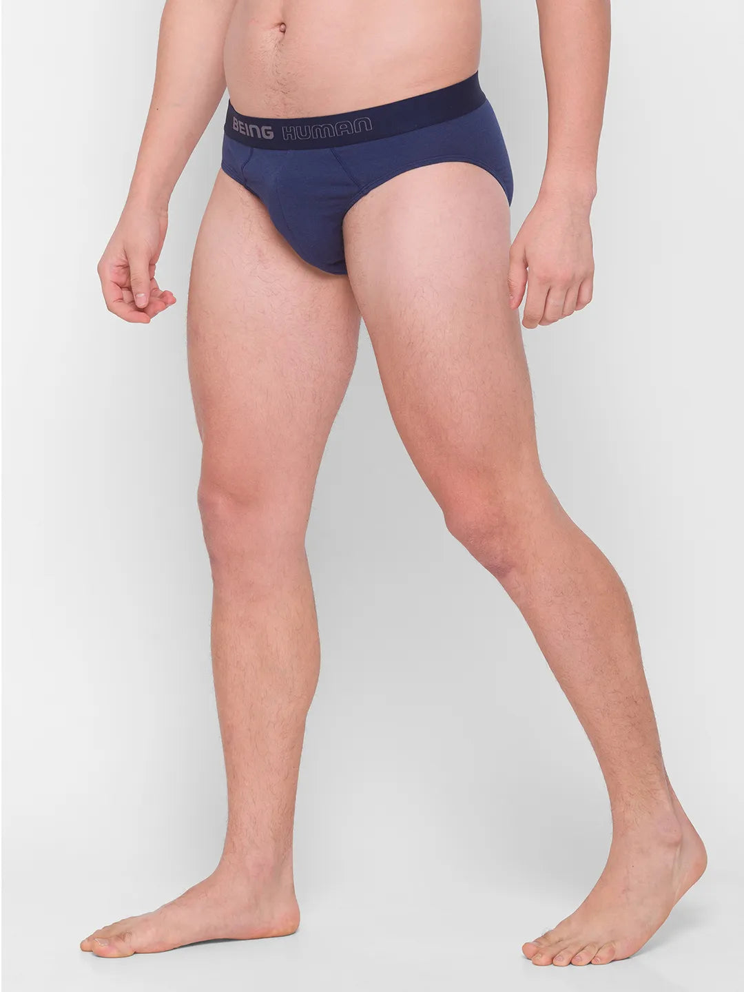 Blue Regular Fit Cotton Men's Brief by Being Human Clothing