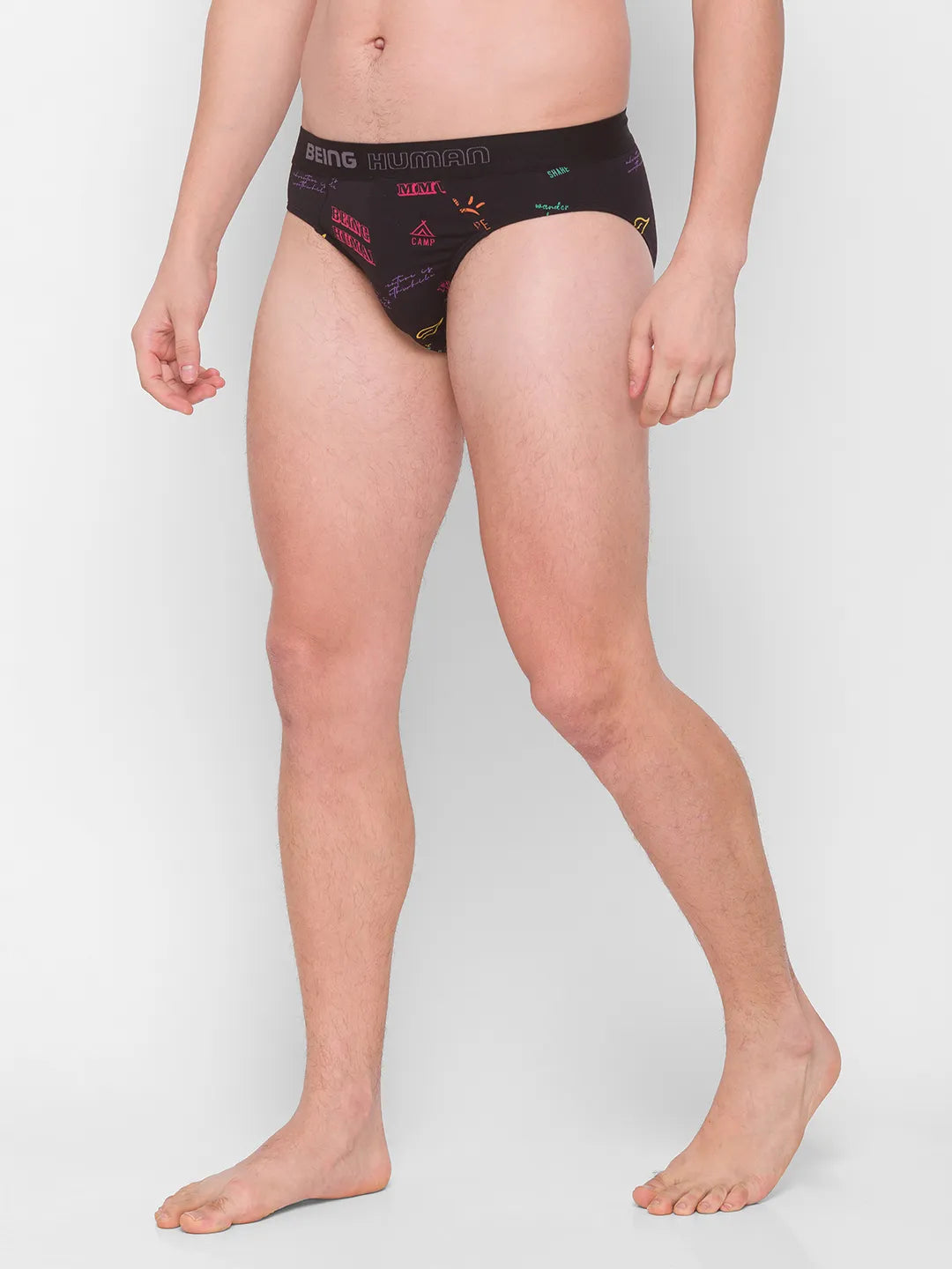 White Regular Fit Cotton Men's Brief by Being Human Clothing