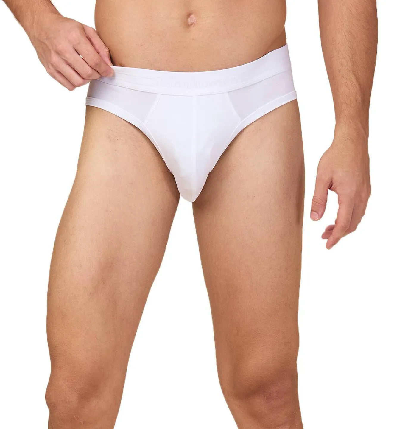 Being Human Clothing Mens- Mid Rise Brief Underwear White