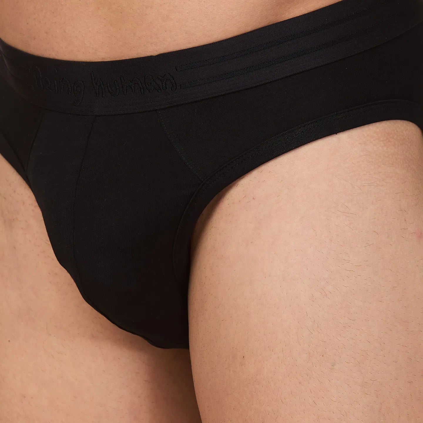 Being Human Clothing Mens- Mid Rise Brief Underwear Black
