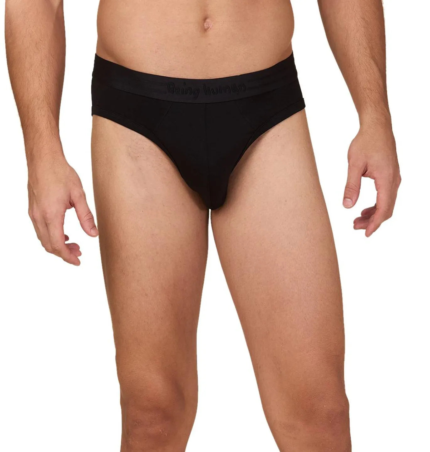 Being Human Clothing Mens- Mid Rise Brief Underwear Black