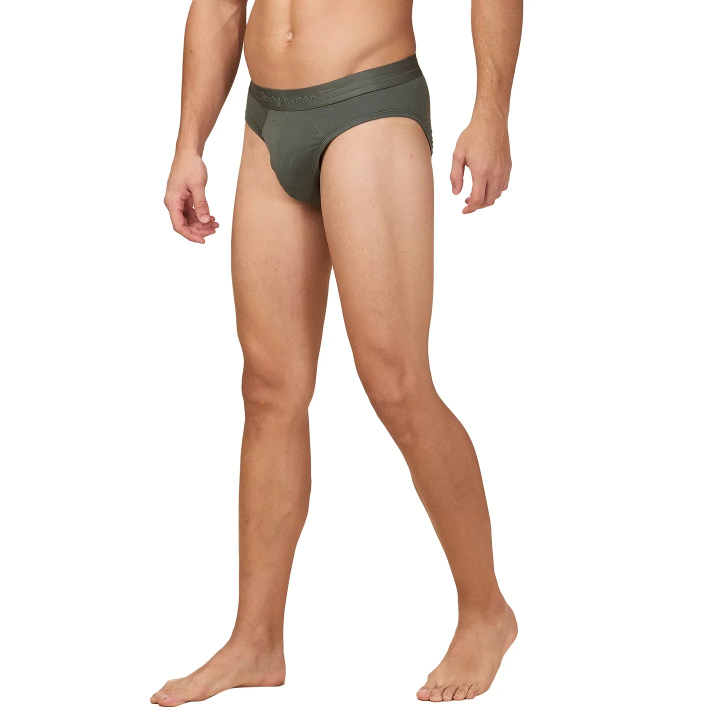 Being Human Clothing Mens- Mid Rise Brief Underwear Olive