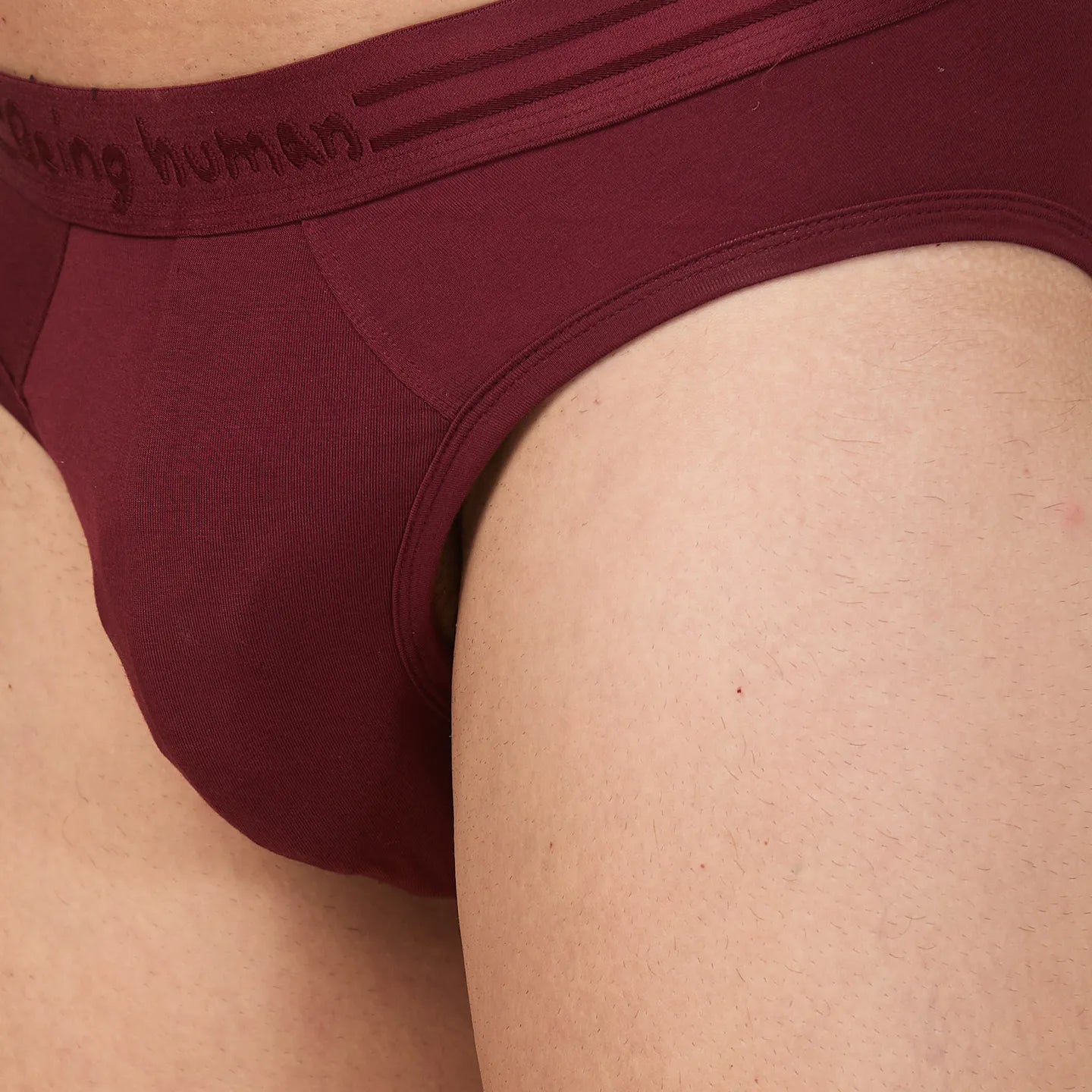 Being Human Clothing Mens- Mid Rise Brief Underwear Wine