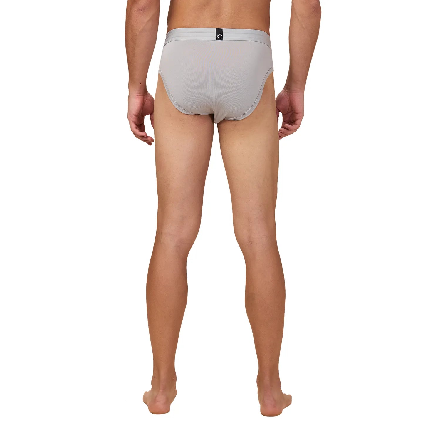 Being Human Clothing Mens- Mid Rise Brief Underwear Lt.Grey