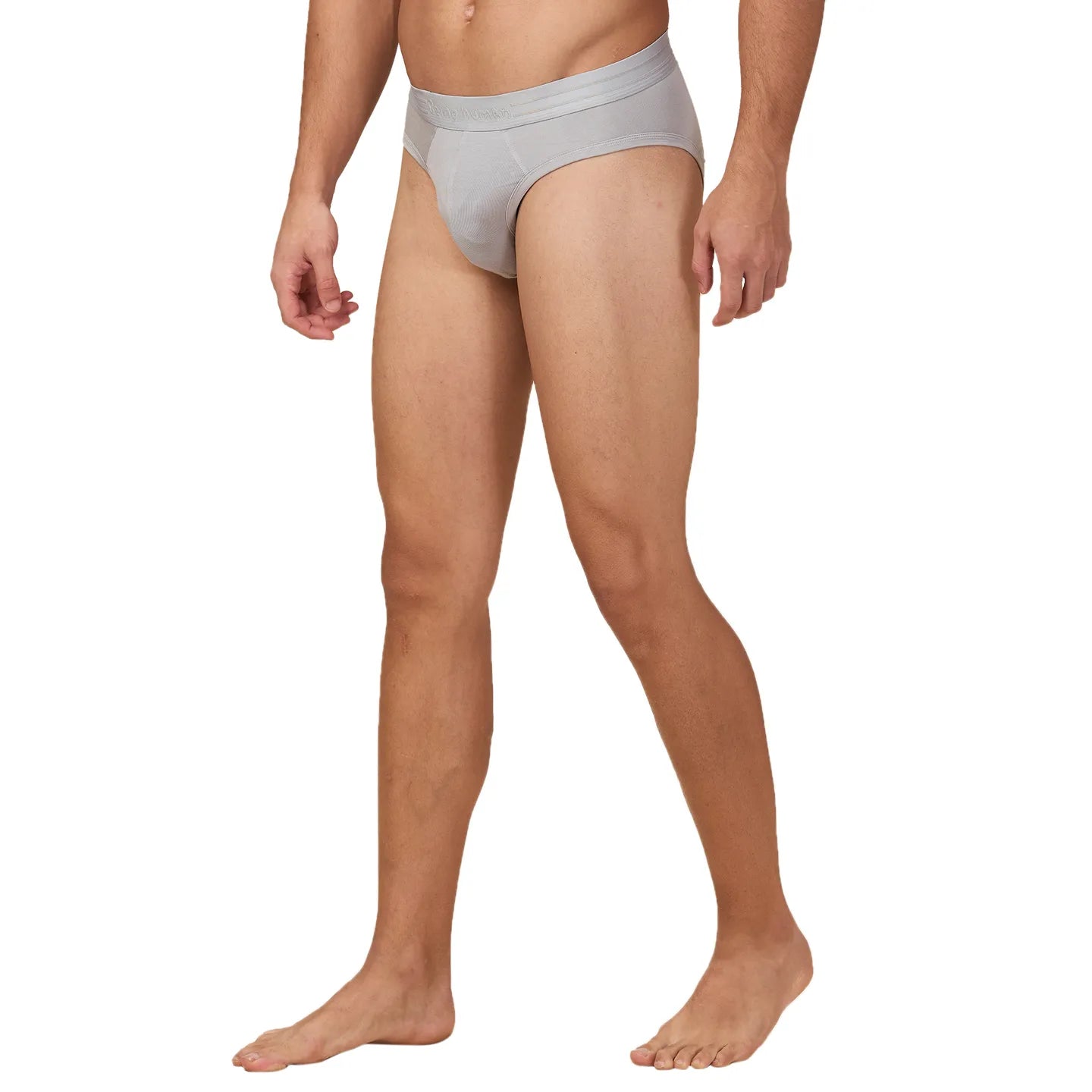 Being Human Clothing Mens- Mid Rise Brief Underwear Lt.Grey