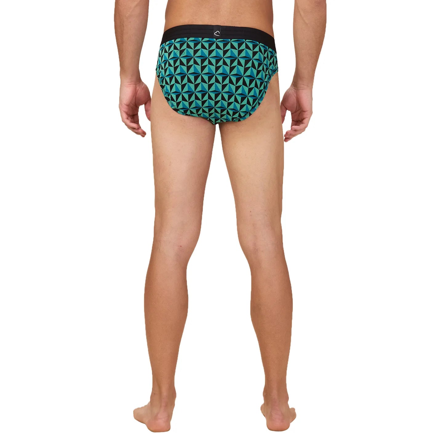 Being Human Clothing Mens- Mid Rise Brief Underwear Black Prt