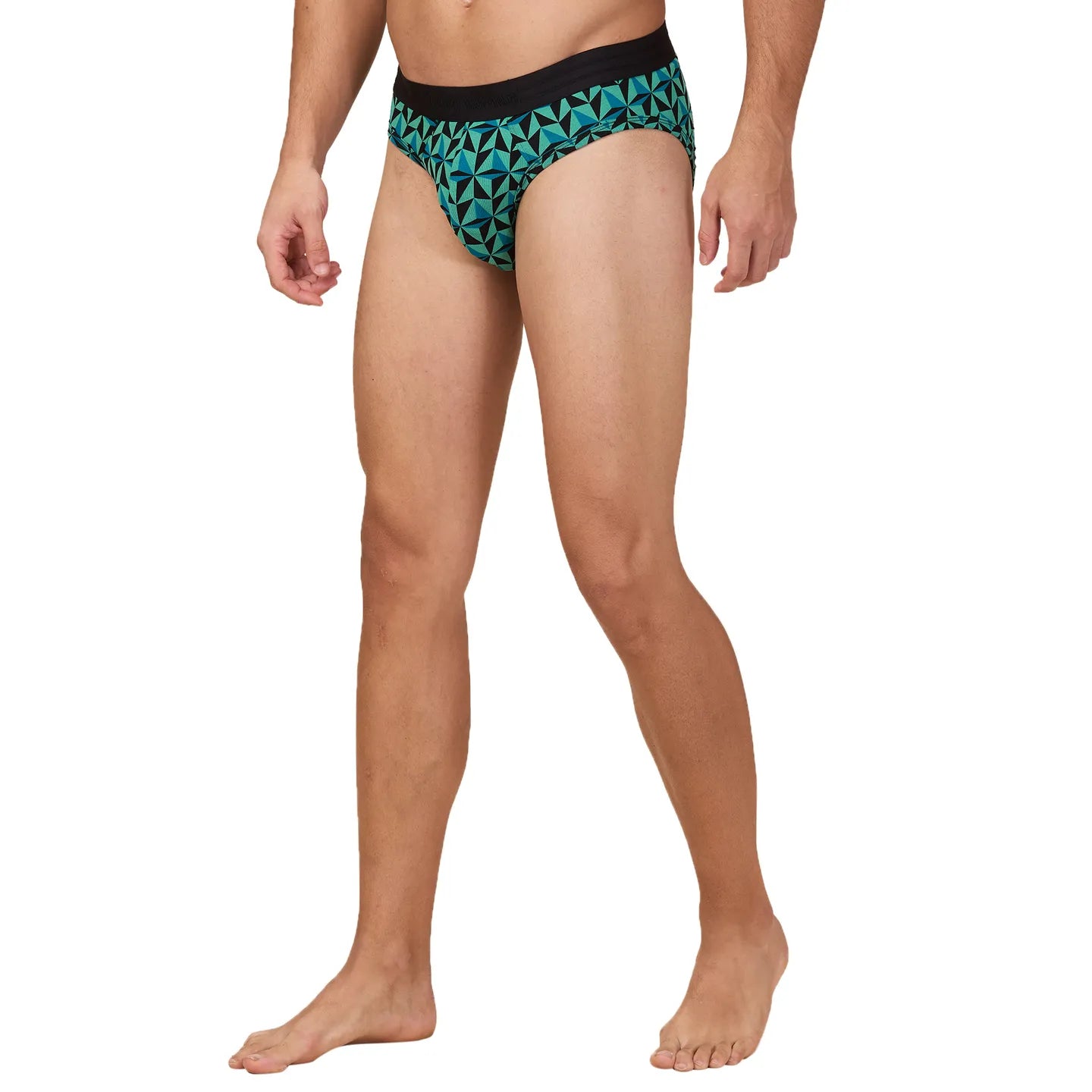 Being Human Clothing Mens- Mid Rise Brief Underwear Black Prt