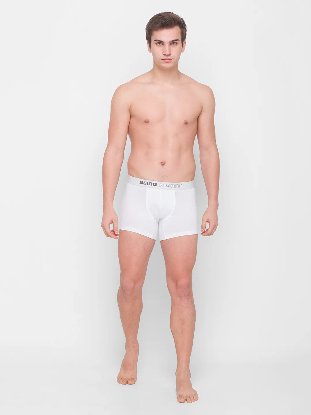 Being Human Clothing Men Regular Fit Trunk-White/Black