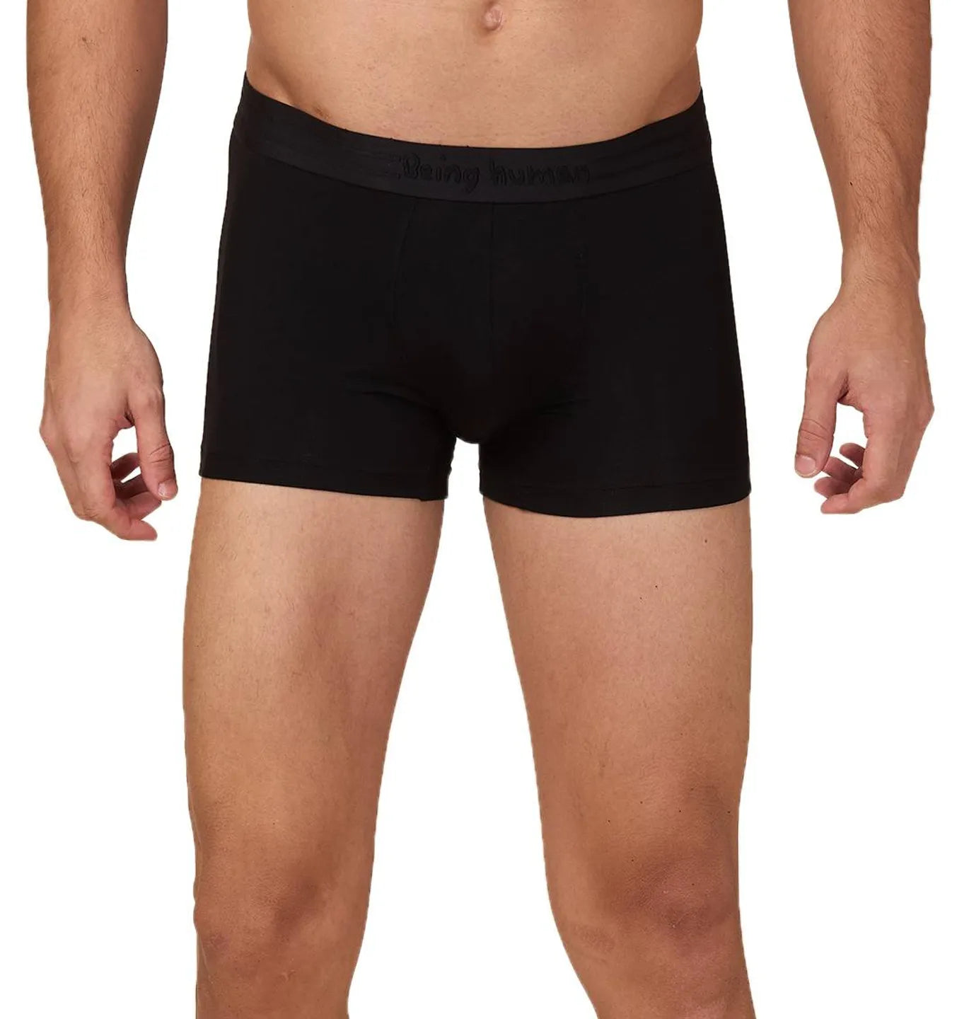 Being Human Clothing Mens- Mid Rise Trunk Underwear Black