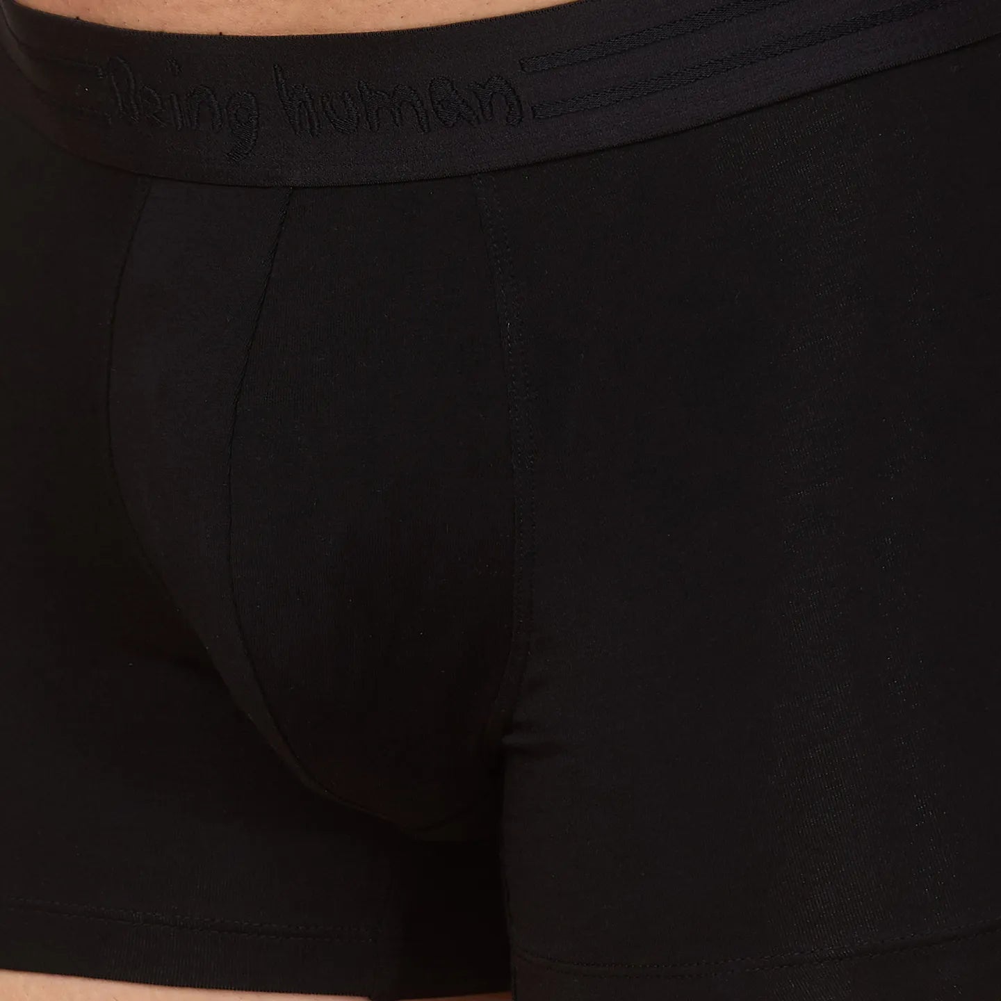 Being Human Clothing Mens- Mid Rise Trunk Underwear Black