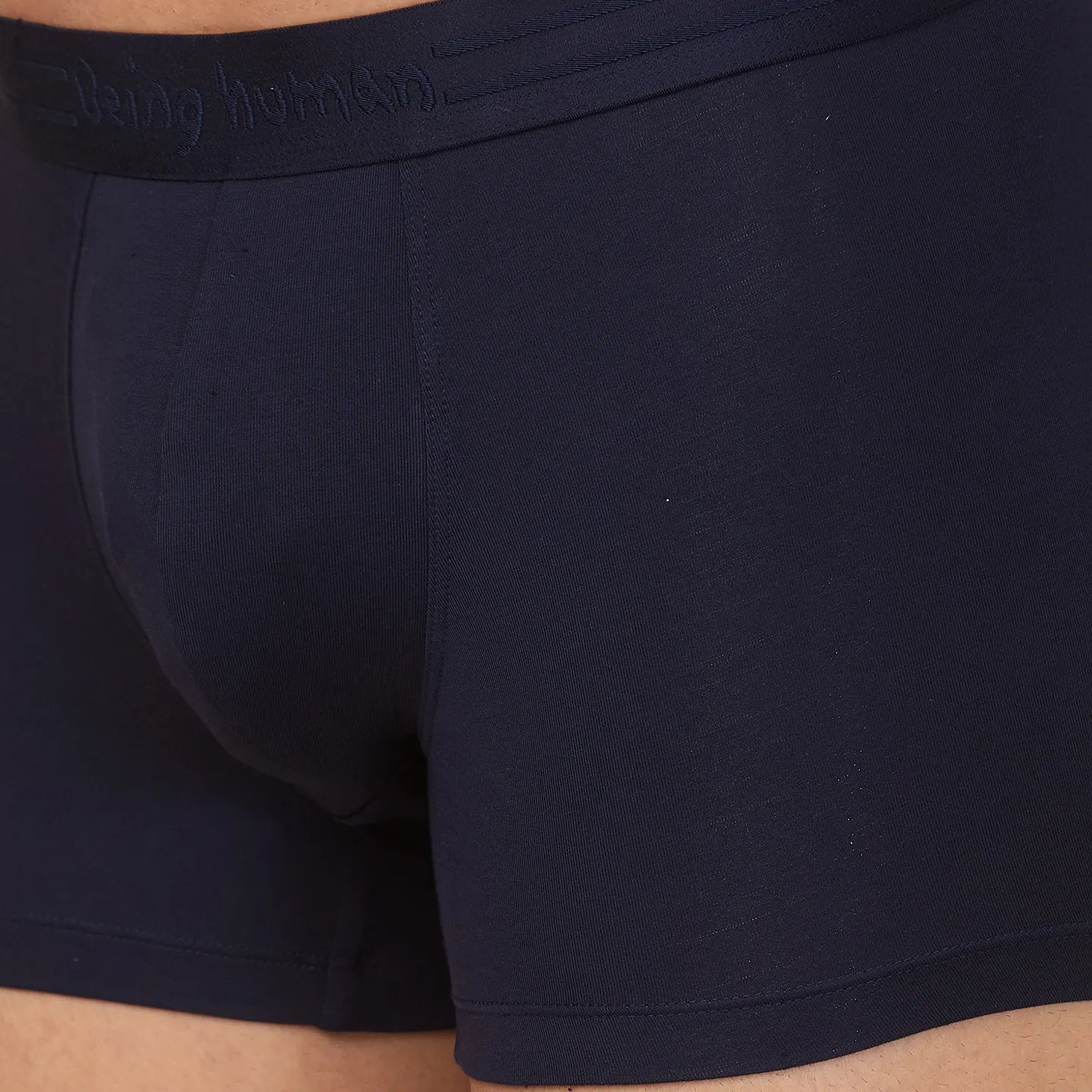 Being Human Clothing Mens- Mid Rise Trunk Underwear Navy