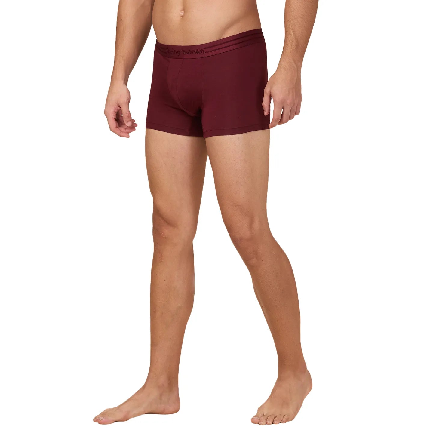 Being Human Clothing Mens- Mid Rise Trunk Underwear Wine