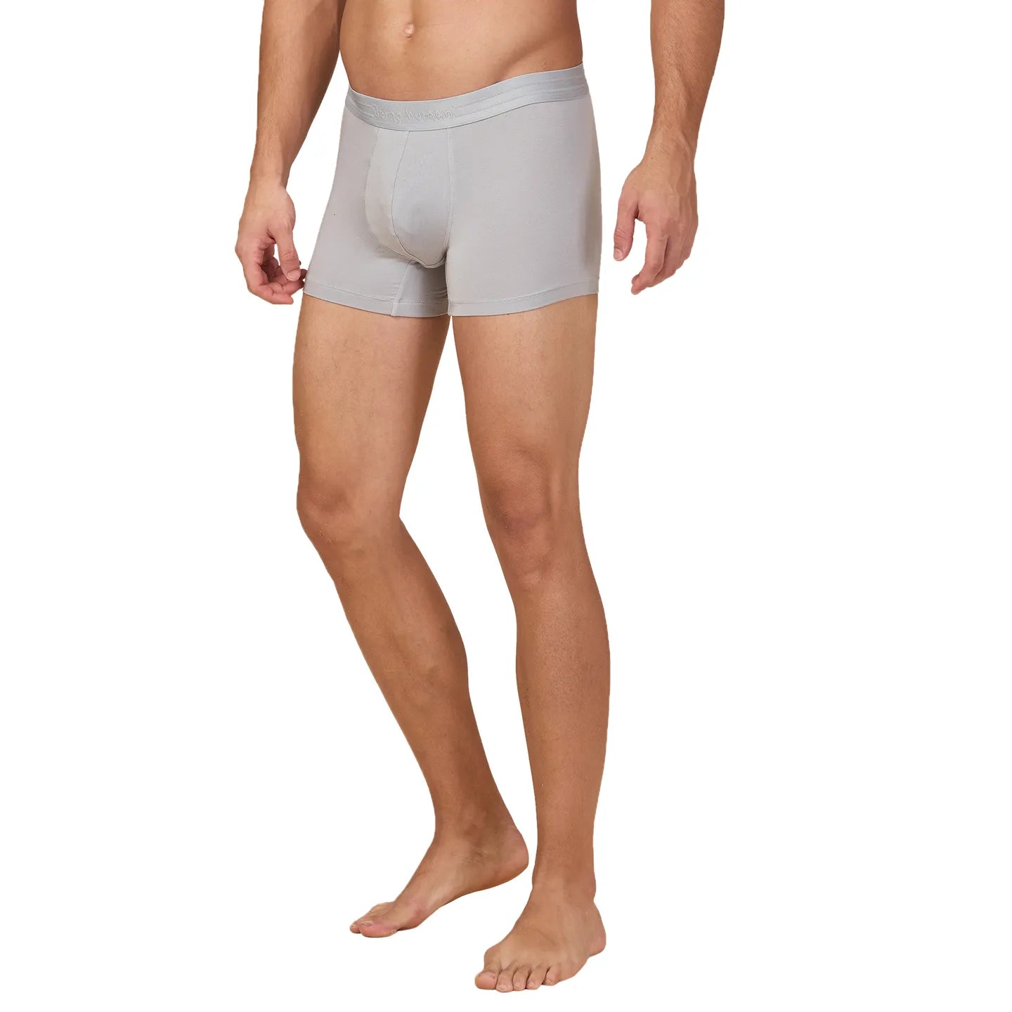 Being Human Clothing Mens- Mid Rise Trunk Underwear Lt.Grey