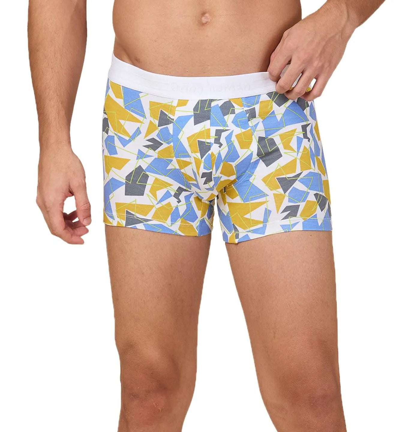 Being Human Clothing Mens- Mid Rise Trunk Underwear White Prt