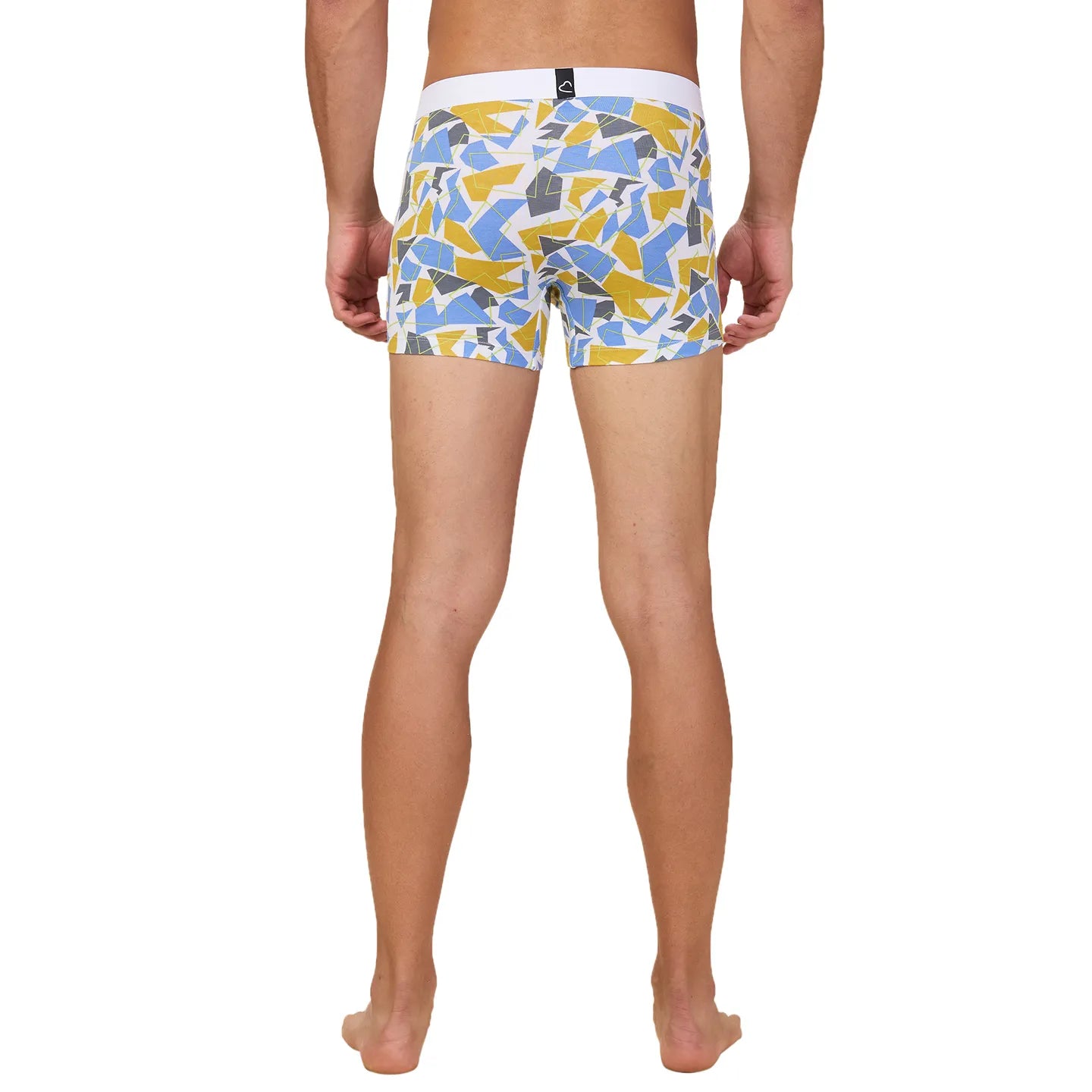 Being Human Clothing Mens- Mid Rise Trunk Underwear White Prt