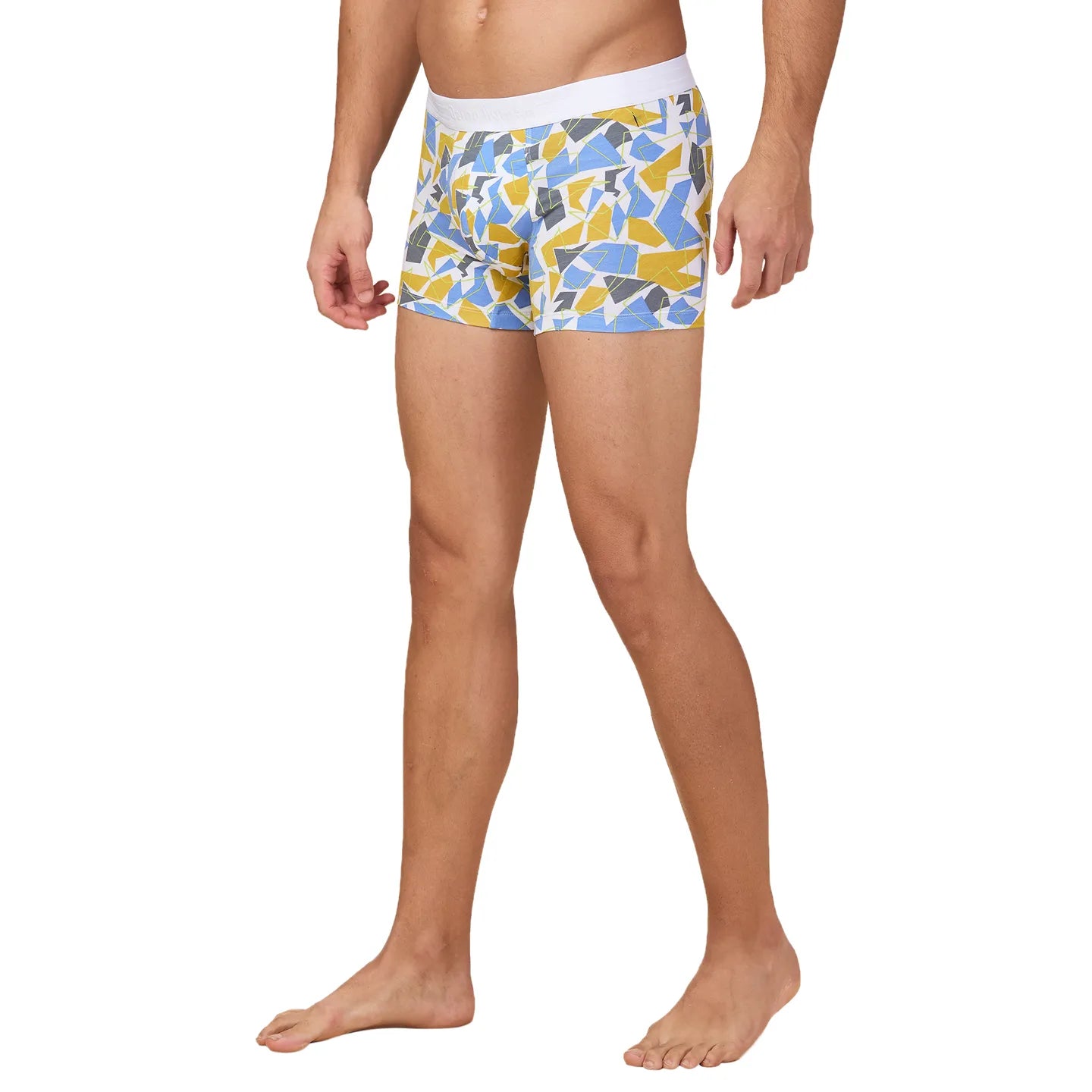 Being Human Clothing Mens- Mid Rise Trunk Underwear White Prt