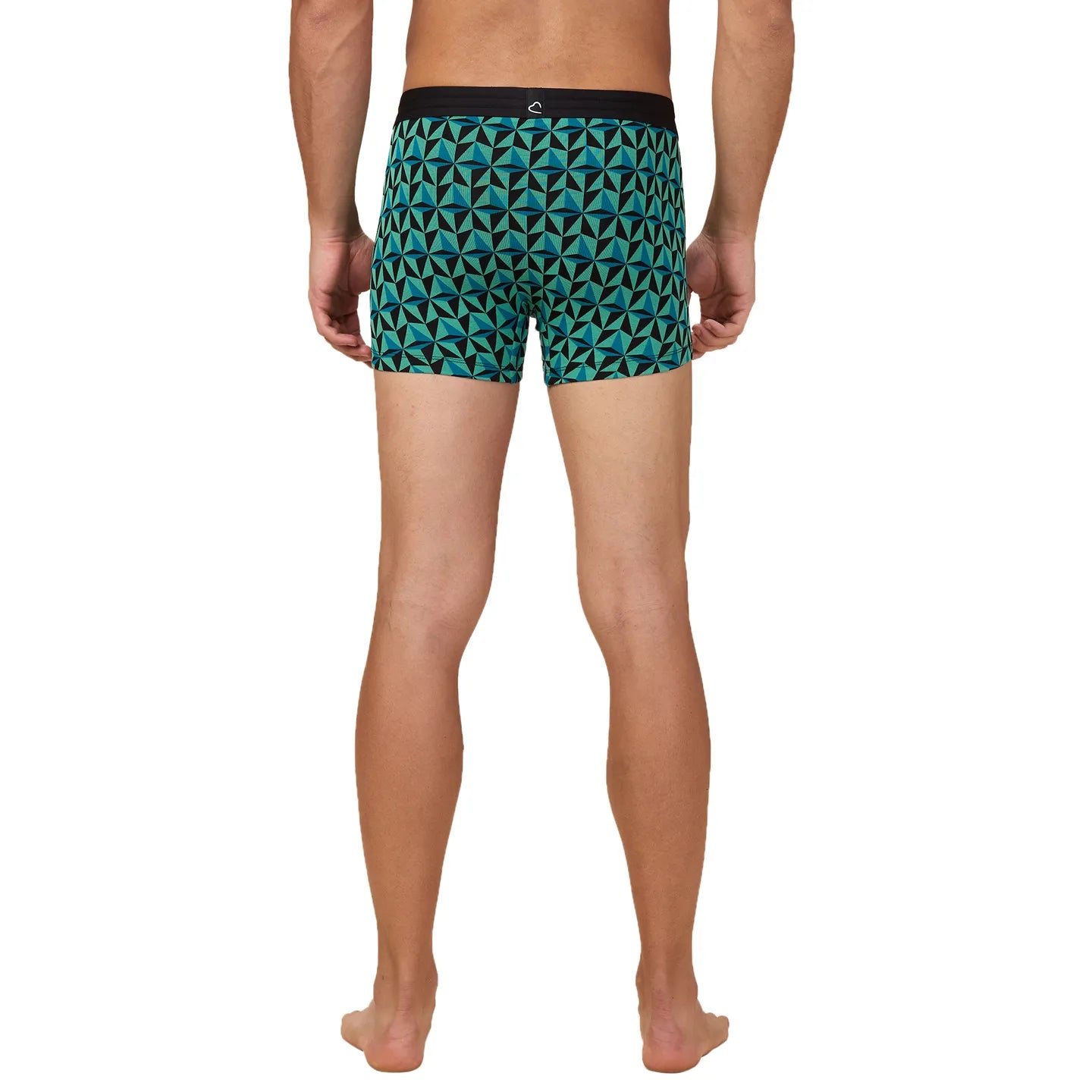 Being Human Clothing Mens- Mid Rise Trunk Underwear Black Prt