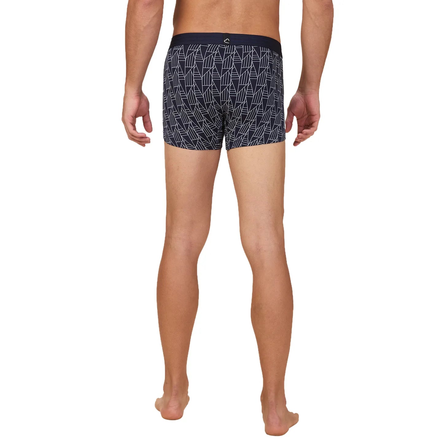Being Human Clothing Mens- Mid Rise Trunk Underwear Navy Prt