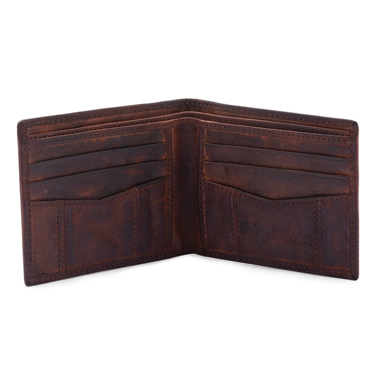 Dark Brown Leather Men's Wallet by Being Human Clothing