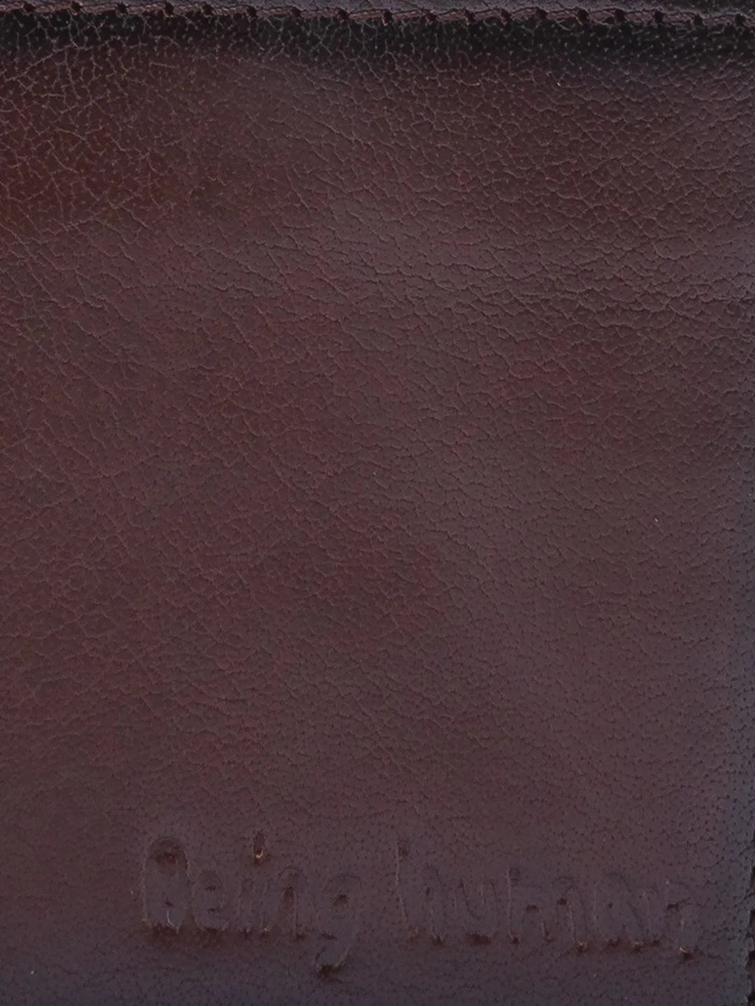 Dark Brown Leather Men's Wallet by Being Human Clothing
