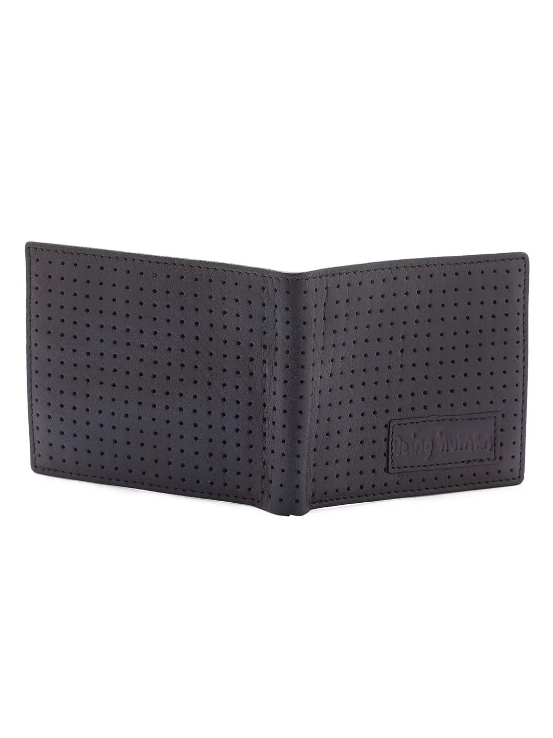 Black Leather Men's Wallet by Being Human Clothing