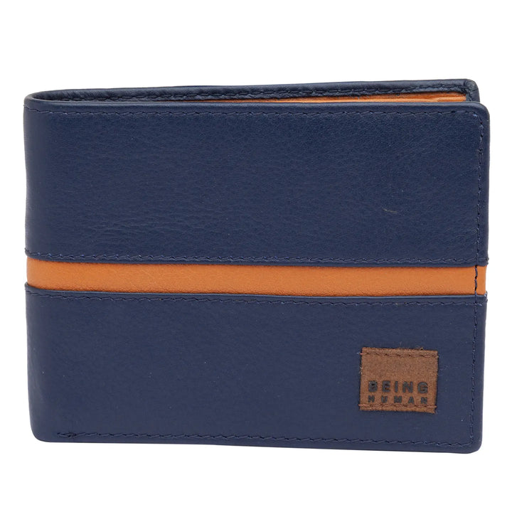 Blue Leather Men's Wallet by Being Human Clothing