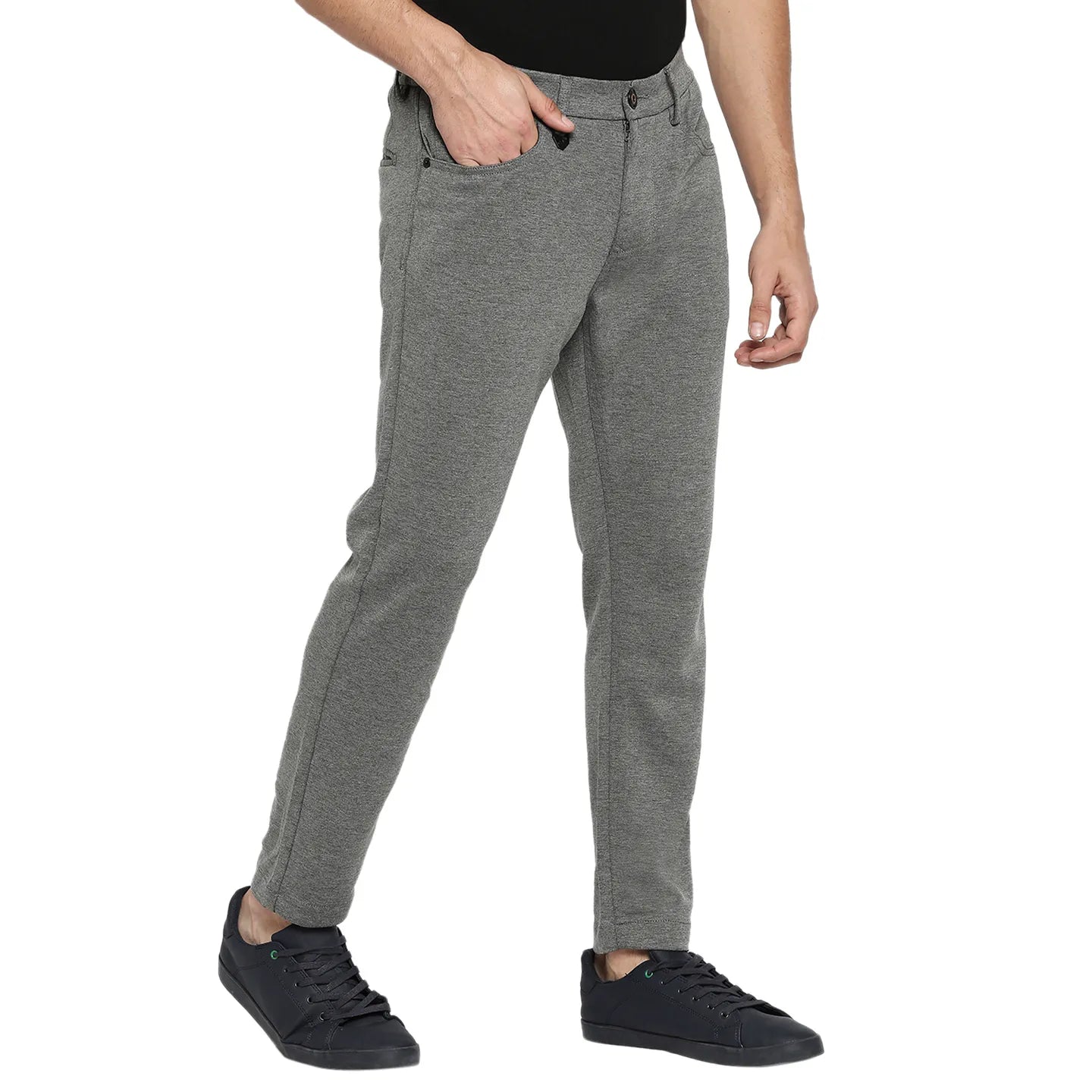 Being Human Clothing Men Slim Cropped Fit Chino-Dk Grey