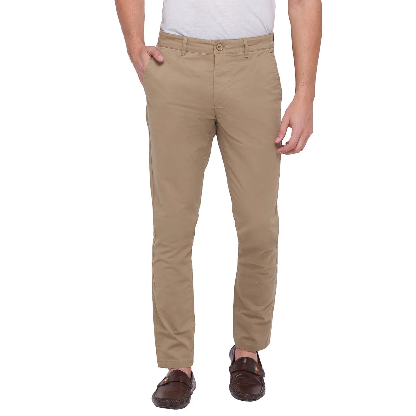 Being Human Clothing Men Slim Fit Chino-Khaki