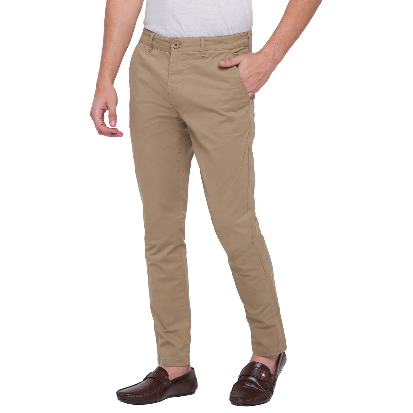 Being Human Clothing Men Slim Fit Chino-Khaki