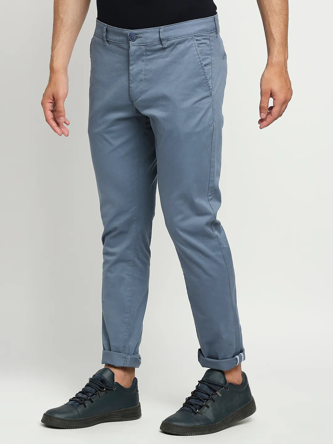 Being Human Clothing Men Slim Fit Chino-Mid Blue