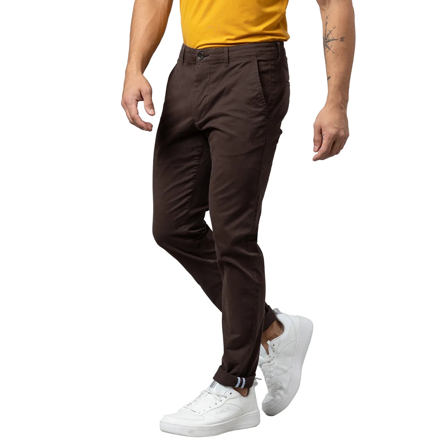 Being Human Clothing Men Slim Fit Chino-Brown