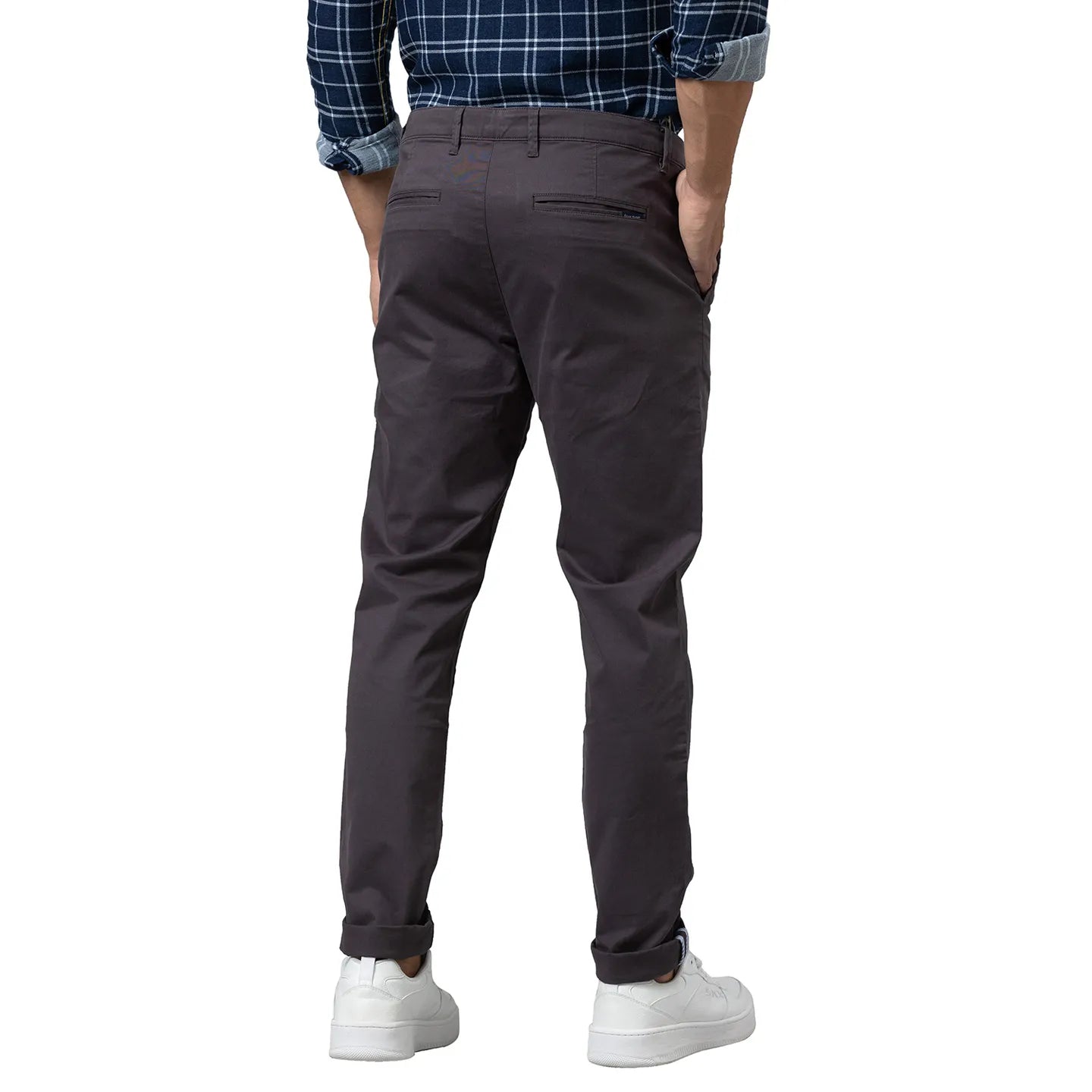 Grey Slim Straight Fit Men's Chinos by Being Human Clothing