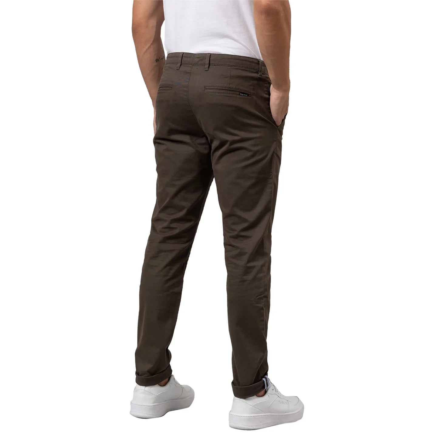 Being Human Clothing Men Slim Fit Chino-Olive