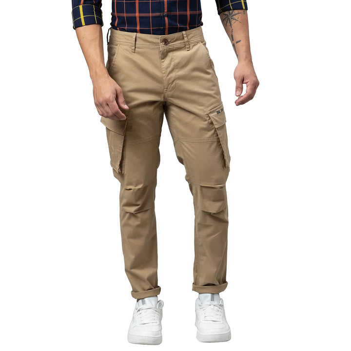 Beige Cargo fit Men's Chinos by Being Human Clothing