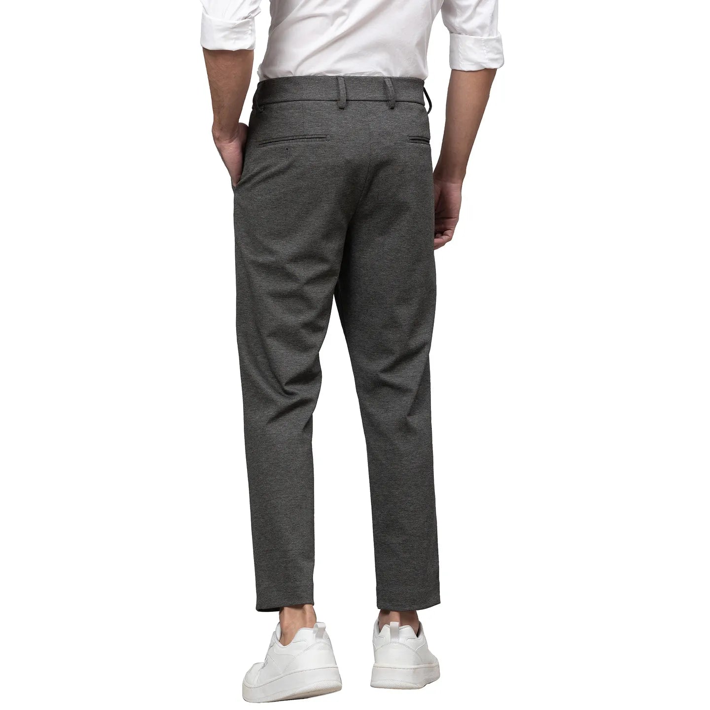 Being Human Clothing Men Cropped Fit Chino-Charcoal